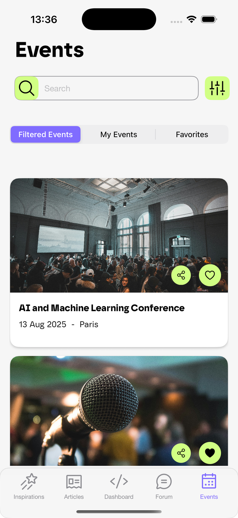 Events home page